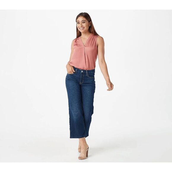 Jen7 by 7 for All Mankind Womens 26W Crop Wide Leg Denim Jeans Providence NWT - Picture 3 of 4